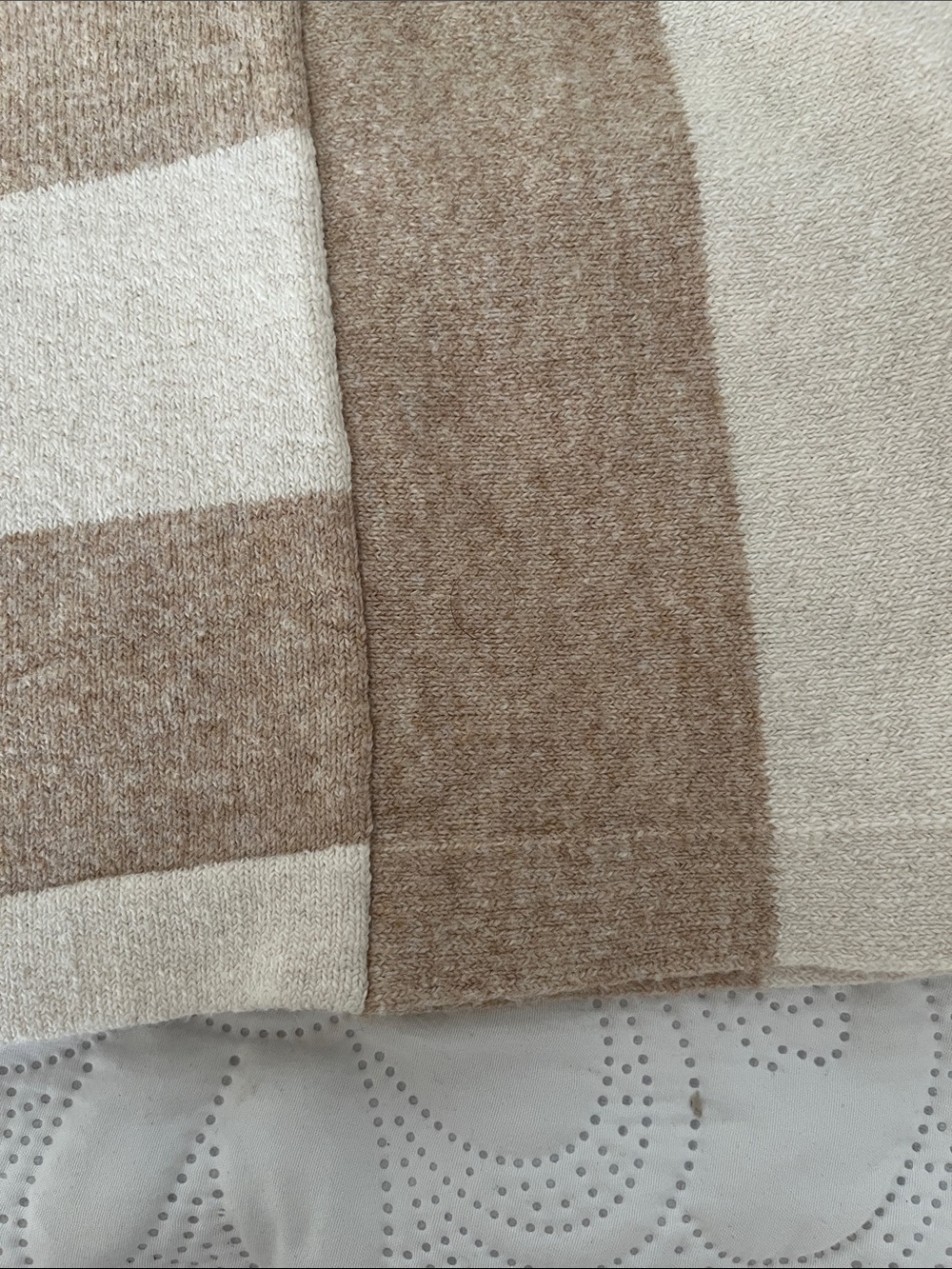 J. Jill Striped Crewneck Sweater in Beige and Cream S - Picture 4 of 10